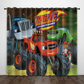 2025 NEW Blaze and the Monster Machines Curtains Pattern Blackout Window Drapes